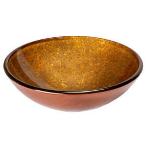 Eden Bath EB_GS75 Speckled Bronze Round Glass Vessel Sink