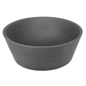 Eden Bath EB_N001CB 16 Inch Concrete Round Sloped Vessel Sink In Charcoal