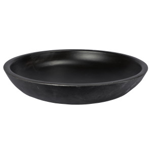 Eden Bath EB_N002CB 17 Inch Concrete Shallow Round Vessel Sink In Charcoal