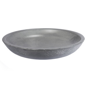 Eden Bath EB_N002DG 17 Inch Concrete Shallow Round Vessel Sink In Dark Gray