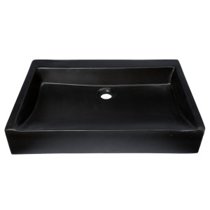 Eden Bath EB_N006CB Rectangular Sloped Concrete Vessel Sink - Charcoal