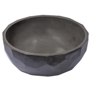 Eden Bath EB_N013 Round Concrete Vessel Sink with Rough Exterior