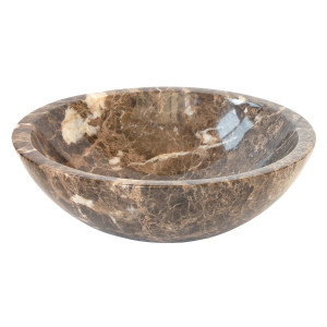 Eden Bath EB_S002DE-P Above Counter Dark Emperador Vessel Sink Bowl