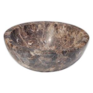 Eden Bath EB_S003DE-H Small Vessel Sink Bowl - Honed Dark Emperador Marble