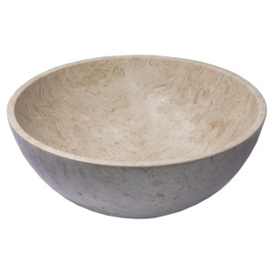 Eden Bath EB_S003PG-P Small Vessel Sink Bowl - Penny Grey Marble