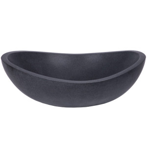 Eden Bath EB_S005LS-H Stone Canoe Sink - Honed Black Lava Stone