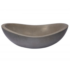 Eden Bath EB_S005MG-H Stone Canoe Sink - Molly Grey Marble