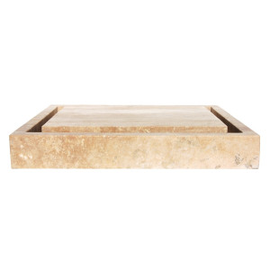 Eden Bath EB_S006BT-H Honed Beige Travertine Rectangular Infinity Pool Sink