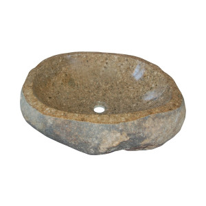 Eden Bath EB_S019RR-P Natural River Rock Boulder Sink - Polished Interior