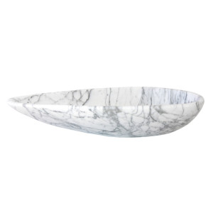 Eden Bath EB_S024CW-P Pod Shaped Vessel Sink - Carrara White Marble