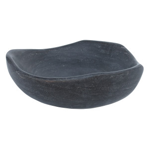 Eden Bath EB_S032BL-H Above Counter Black Limestone Freeform Vessel Sink