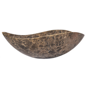 Eden Bath EB_S032DE-H Dark Emperador Marble Freeform Vessel Sink