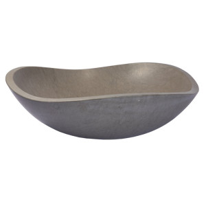 Eden Bath EB_S032MG-H Molly Grey Marble Freeform Vessel Sink