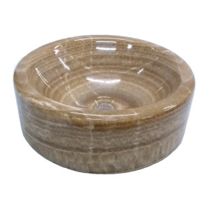 Eden Bath EB_S036BO-P Single Bowl Barrel Vessel Sink In Brown Onyx Polished