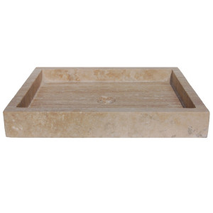 Eden Bath EB_S040BT-H Rectangular Single Vessel Sink In Honed Beige Travertine
