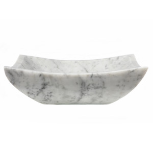Eden Bath EB_S041CW-P Square Deep Zen Carrara Marble Vessel Sink