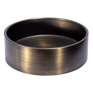 Eden Bath EB_SS003 Round 15.75-in Stainless Steel Vessel Sink + Rim + Drain