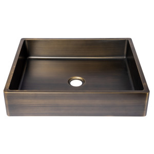 Eden Bath EB_SS004 Rectangular 18.7 x 15.75-in Vessel Sink with Rim with Drain