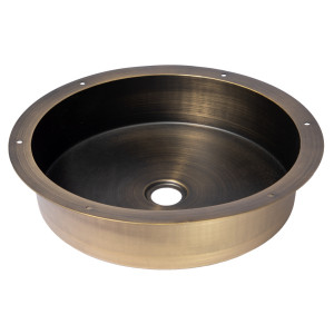 Eden Bath EB_SS050 Round 15-in Stainless Steel Undermount Sink with Drain