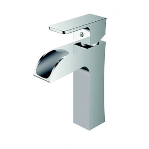 EVIVA EVFT49CH Jaida S.® Water-fall Single Handle Lever Bathroom Sink Faucet in Chrome