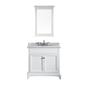 Eviva EVVN709-36 Elite Stamford® 36 Inch Wood Bathroom Vanity with Double OG Crema Marfil Marble Top