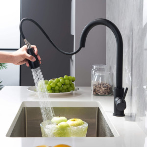 KIBI F102MB Single Handle Pull Down Kitchen Faucet