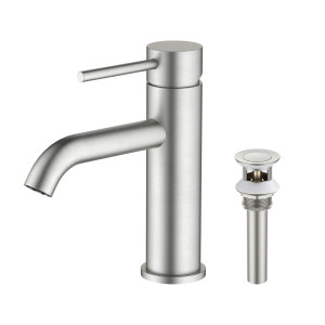 KIBI F201BN Single Handle Bathroom Sink Faucet with Pop Up Drain