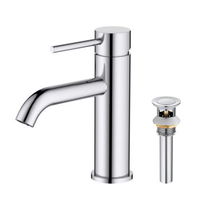 KIBI F201CH Single Handle Bathroom Sink Faucet with Pop Up Drain
