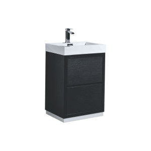 KubeBath FMB24 Bliss 24 Inch Free Standing Modern Bathroom Vanity