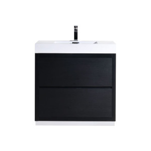 KubeBath FMB40 Bliss 40 Inch Floor Mount Modern Bathroom Vanity
