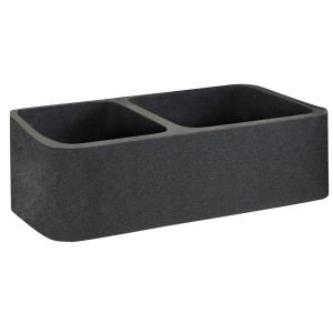 Barclay FSGDB4500-GPBL Aubrey 33” Granite Farm Sink – Polished Black