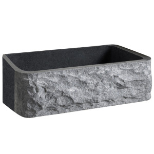 Barclay FSGSB4012-GPBL Birgitta 24” One Bowl Granite Sink in Polished Black