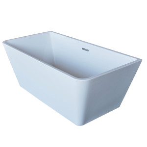 ANZZI FT-AZ005 Majanel Center Drain Freestanding Bathtub In Glossy White