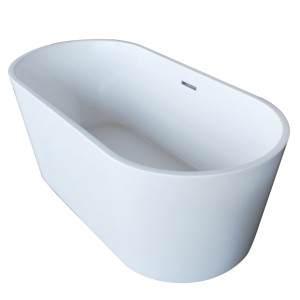 ANZZI FT-AZ009 Dover 5.6 ft. Center Drain Freestanding Bathtub Glossy White