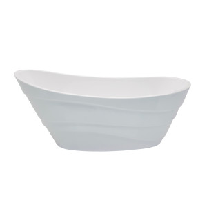 ANZZI FT-AZ084 Stratus Reversible Drain Freestanding Bathtub Glossy White