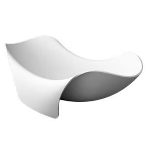 ANZZI FT-AZ512 Cielo Man-Made Stone Freestanding Bathtub in Matte White