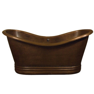 Barclay Allegro COTDSN66P-AC 66 Inch Copper Double Slipper Bathtub