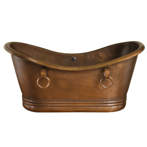 Barclay Baylis COTDSN66S-AC 66 Inch Copper Double Slipper Tub 