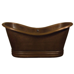 Barclay Amara COTDSN72P-AC 72 Inch Copper Double Slipper Bathtub