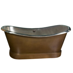 Barclay Ashton COTDSN72P-CN 72 Inch Copper Double Slipper Tub