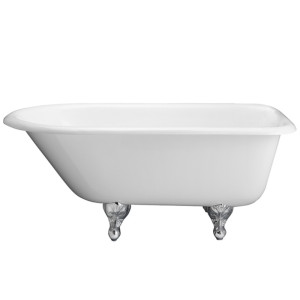 Barclay CTR7H58-WH 58 Inch Bathtub With 7 Inch Rim Holes Ball and Claw Feet