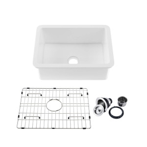 KIBI K2-S27 Landis 27″ Fireclay Kitchen Undermount Sink Single Bowl
