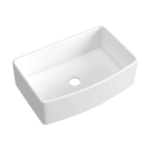 KIBI K2-SF33C Pure 33″ Curved Apron Front Farmhouse Kitchen Fireclay Sink