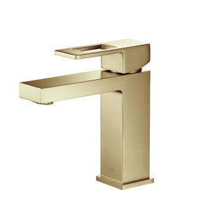 KIBI KBF1002BG Cubic Single Handle Bathroom Vanity Sink Faucet