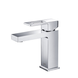 KIBI KBF1002CH Cubic Single Handle Bathroom Vanity Sink Faucet