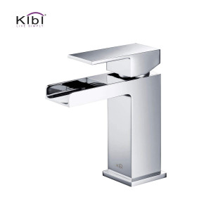 KIBI KBF1004CH Waterfall Single Handle Bathroom Vanity Sink Faucet KIBI KBF1004CH Waterfall Single Handle Bathroom Vanity Sink Faucet