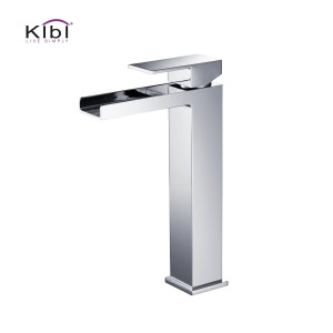 KIBI KBF1005CH Waterfall Single Handle Bathroom Vessel Sink Faucet