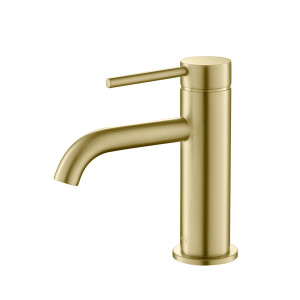 KIBI KBF1008BG Circular Single Handle Bathroom Vanity Sink Faucet