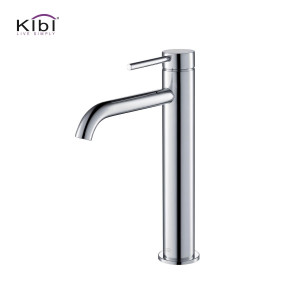 KIBI KBF1009CH Circular Single Handle Bathroom Vessel Sink Faucet