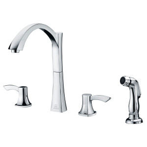 ANZZI KF-AZ032-P Soave Series Two Handles Kitchen Faucet With Side Spray